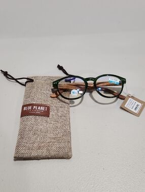Blue Planet Eco Wear Blue Light Blocking Reading Glasses Cheaters +1.25 Natoma